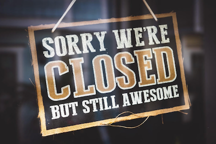 Sorry we're closed but still awesome sign | Sol Potion Sunless Tanning | Best Spray Tan Solutions and Skincare